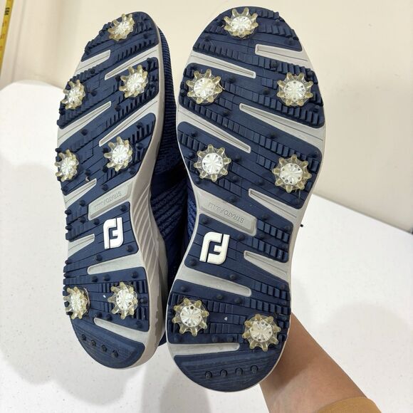 FootJoy Hyperflex Knit Golf Shoes STRATOFOAM Spiked Men 11.5 Blue Sporty Preppy
